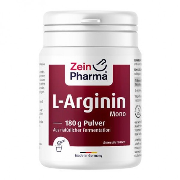 Пищевая добавка с чистым L-аргинином L-ARGININ MONO Pulver 180 гр Zein Pharma Пищевая добавка с чистым L-аргинином L-ARGININ MONO Pulver 180 гр Zein Pharma